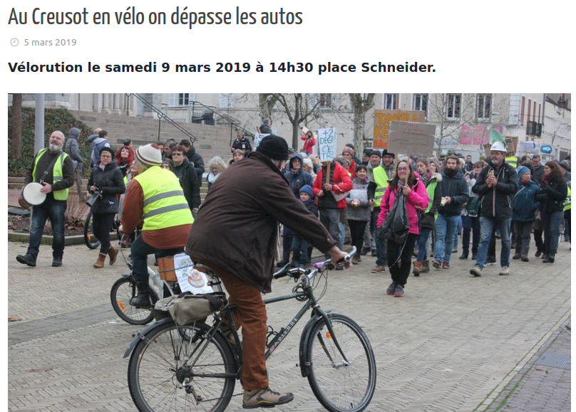 linformateurdebourgogne.com - Au Creusot en vélo on dépasse les autos - 05/03/2019