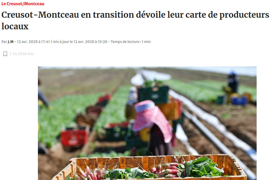 lejsl.com - Creusot-Montceau en transition dévoile leur carte de producteurs locaux - 12/04/2020