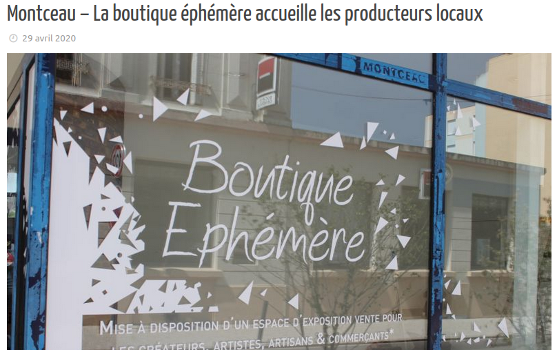 linformateurdebourgogne.com - Montceau - La boutique éphémère accueille les producteurs locaux - 29/04/2020