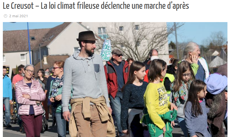 linformateurdebourgogne.com - Le Creusot - La loi climat frileuse déclenche une marche d'après - 02/05/2021